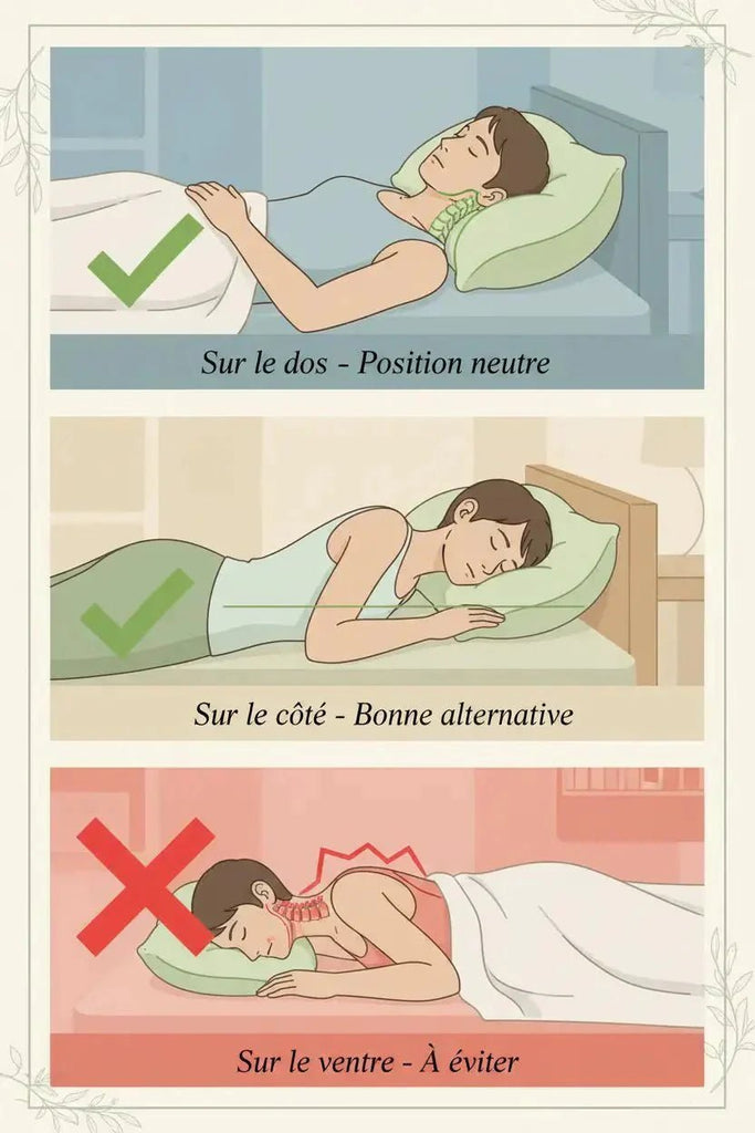 quelle position pour dormir en cas d'inconfort au cou ?