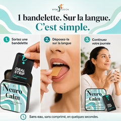 Neuro Calm – Bandelettes orales détente & équilibre - Complément Brain & Cognitive - vitalfusion Gummies Articulations - Complément alimentaire - VitalFusion Neuro Calm – Bandelettes orales détente & équilibre - Énergie Naturelle - vitalfusion Vitaboost Pe