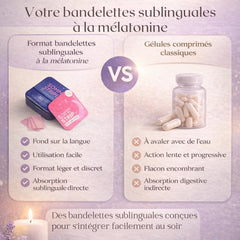 tableau comparatif des bandelette orale de nuit vitalfusion vs des gélule classique